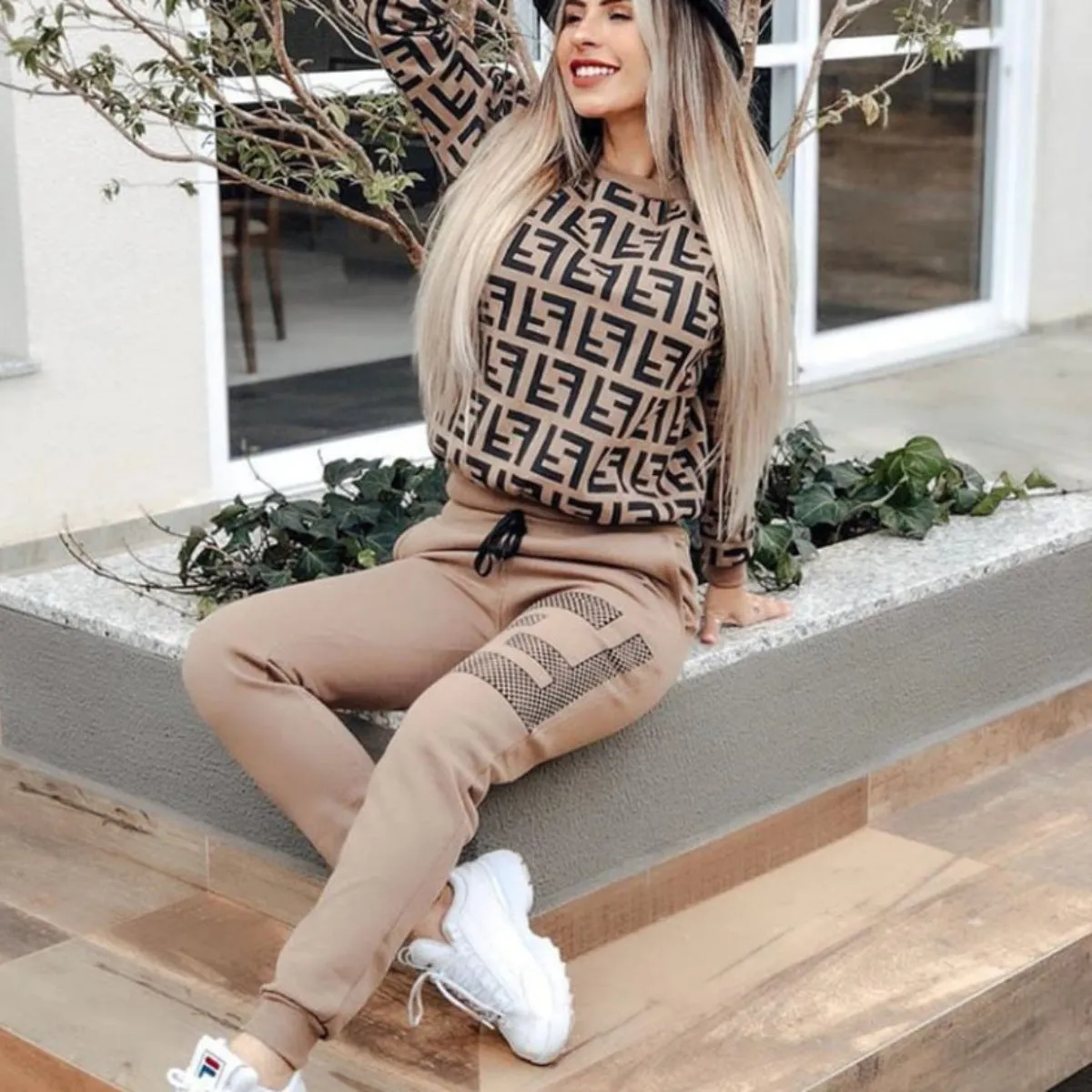 Sweatshirt&Trousers Labyrinth Printed 2Pcs