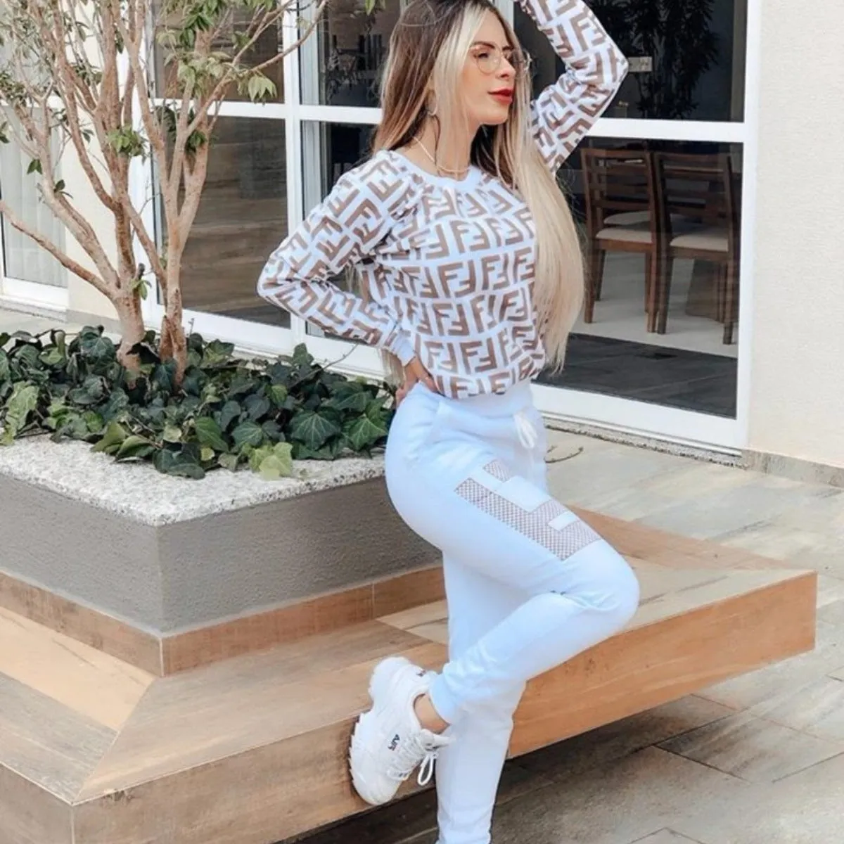 Sweatshirt&Trousers Labyrinth Printed 2Pcs