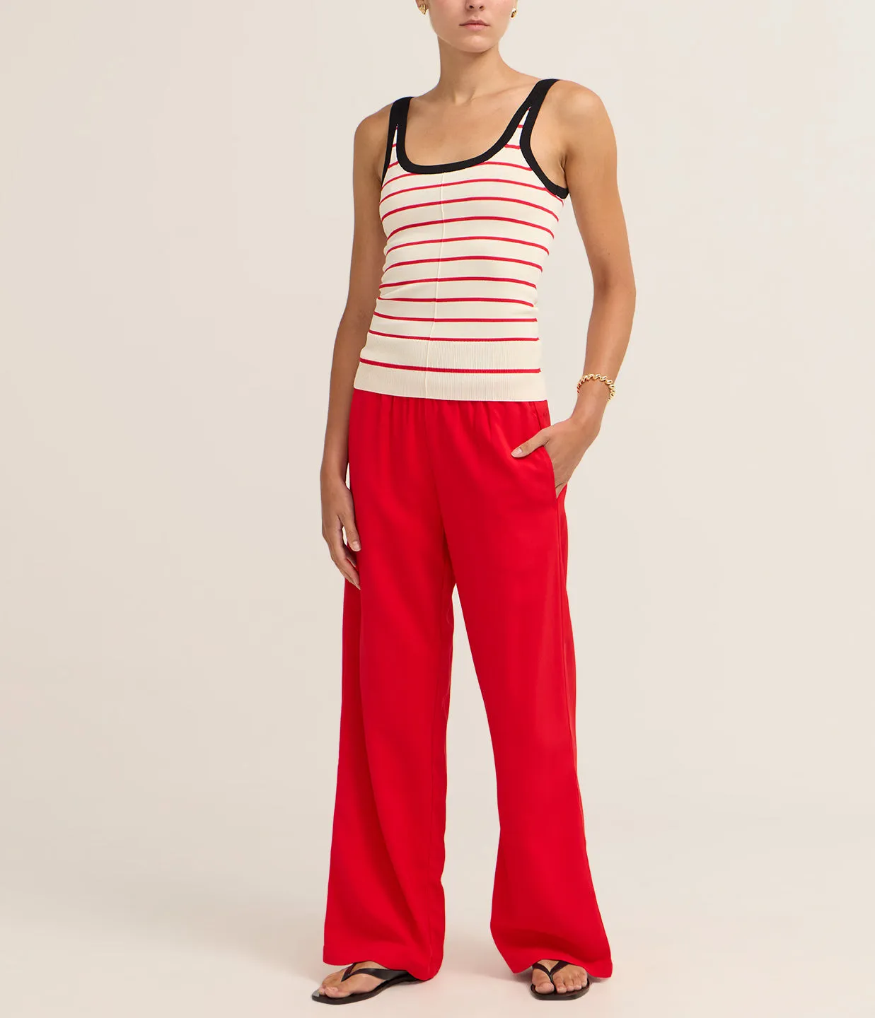 The Monaco Pant in Apple Red
