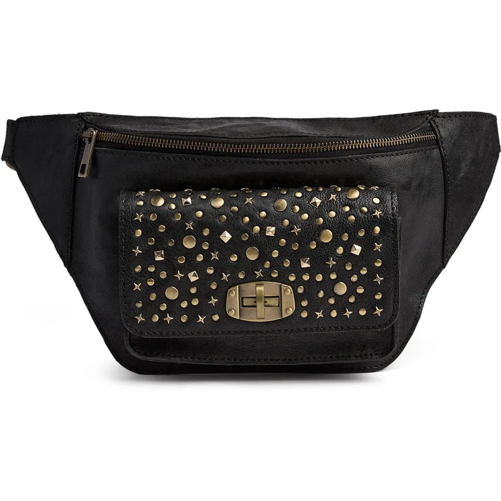 Trendy bumbag with studs / 16530 - Black (Nero)