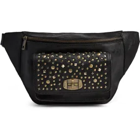 Trendy bumbag with studs / 16530 - Black (Nero)