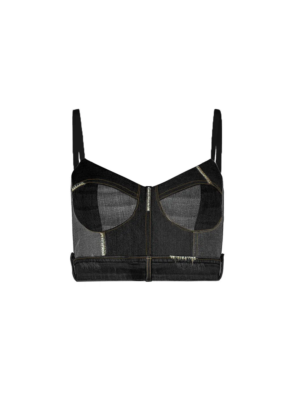 Upcycled Bustier Black