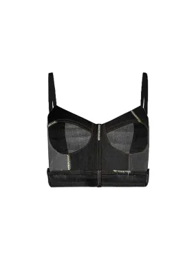 Upcycled Bustier Black