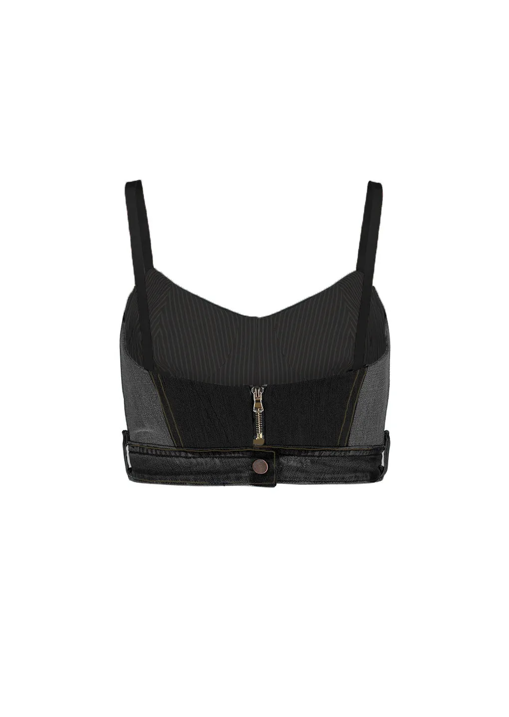 Upcycled Bustier Black
