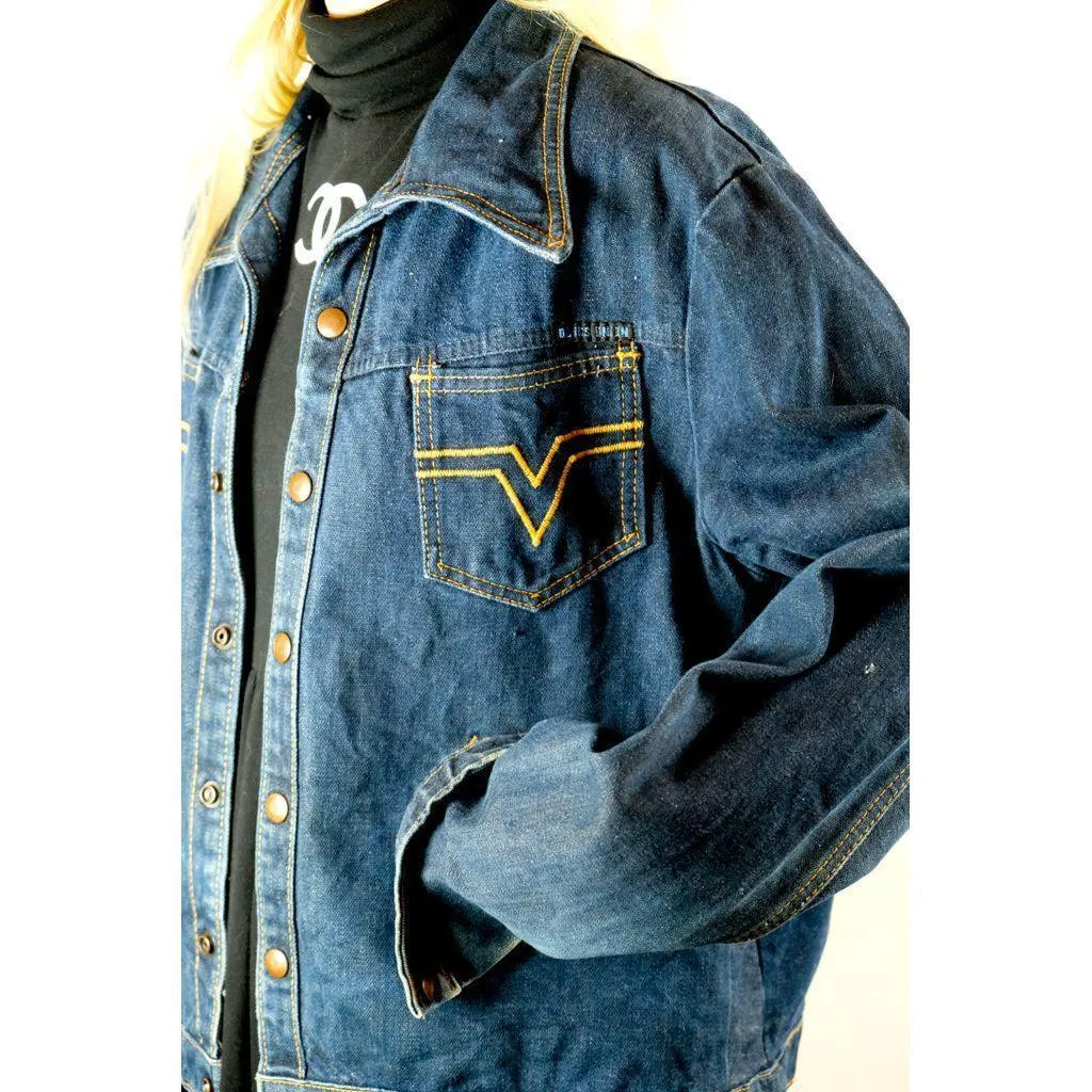 Vintage Iconic Aussie Blues Union 1970's Denim Jacket - Size M/L