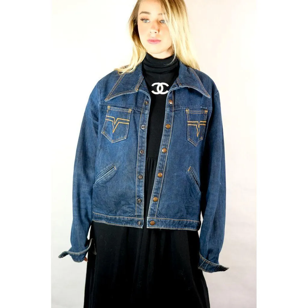 Vintage Iconic Aussie Blues Union 1970's Denim Jacket - Size M/L