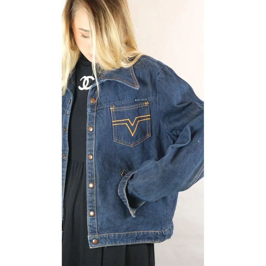 Vintage Iconic Aussie Blues Union 1970's Denim Jacket - Size M/L