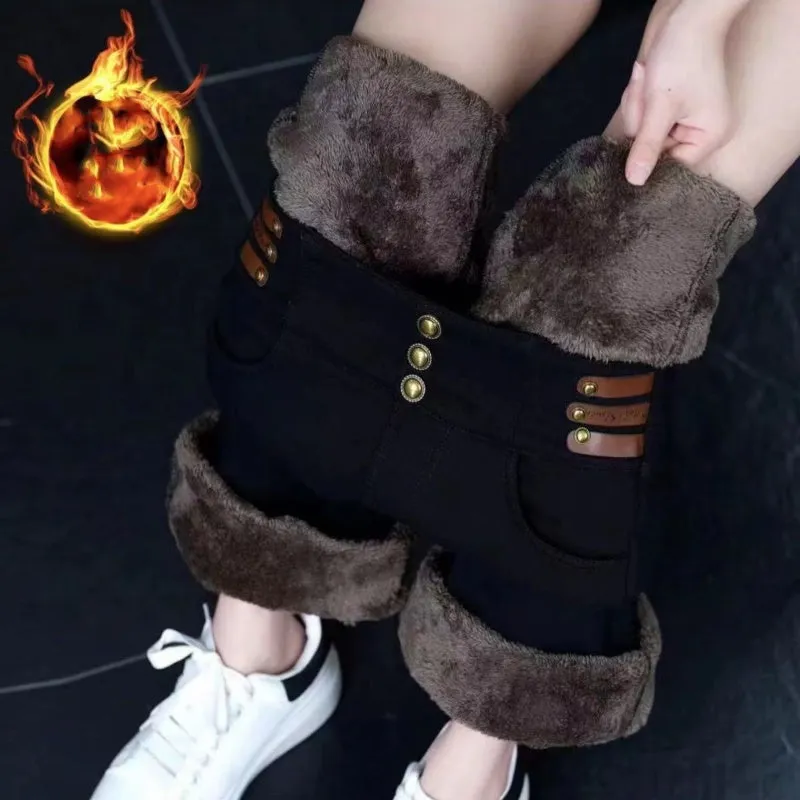 💖Women's High-Waisted Flared Pants with Plush Lining
