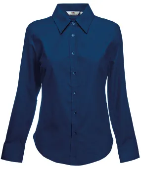Womens Oxford long sleeve shirt | Navy